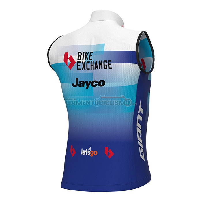 Gilet Antivento Bike Exchange Manica Corta 2022 Blu